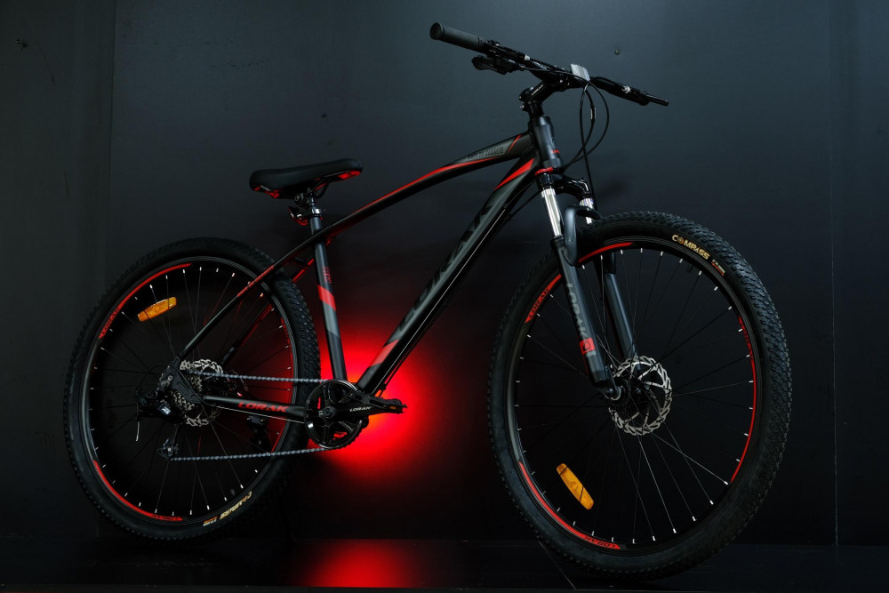 LORAK Safe 29 Cassete Матовый Чёрный/Красный 19р (на рост 171-182)