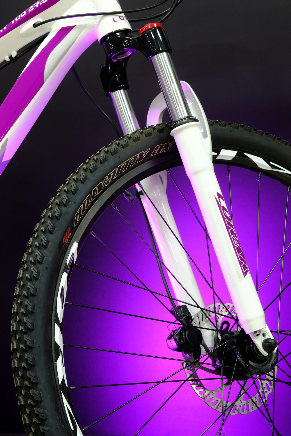 Lorak Glory 100 HD 27.5 Белый/Фиолетовый рама 19 (на рост 171-182)